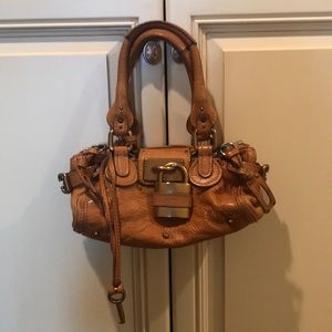 Chloe Paddington caramel leather bag mini size